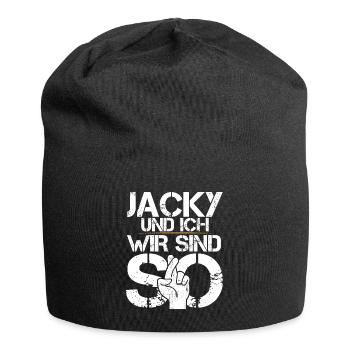 Jacky And I Are So - Jersey-Beanie - Schwarz - Vorne