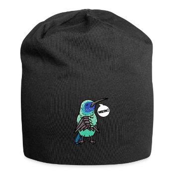Sturer Kolibri Vogel Nein - Jersey-Beanie - Schwarz - Vorne