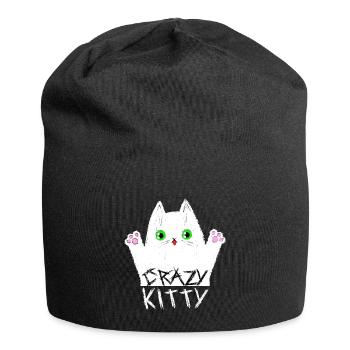 Crazy Kitty - Jersey Beanie - black - Front