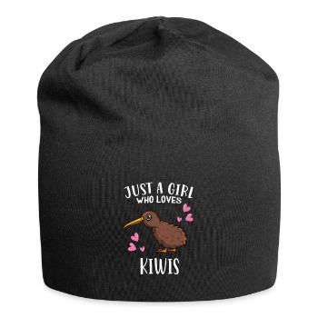 Lustige Kiwi Vogel Just A Girl Who Loves Kiwis - Jersey-Beanie - Schwarz - Vorne