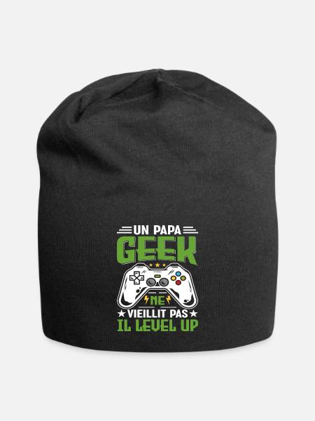 Un Papa Geek Ne Vieillit Pas Il Level Up - Bonnet en jersey - noir