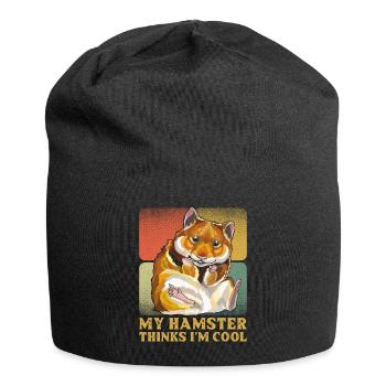 My Hamster Thinks I'm Cool Hamster Dad - Jersey Beanie - black - Front