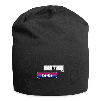 Bisexual Pride LGBT Hi Bi Bi Queer Non binaire - Bonnet en jersey - noir - Devant