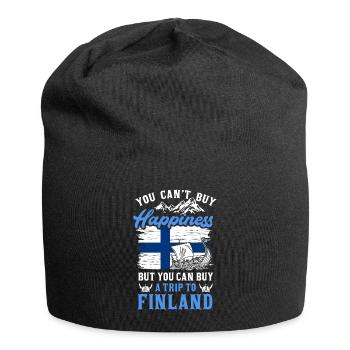 Finnland - Jersey-Beanie - Schwarz - Vorne