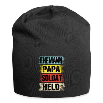 Ehemann Papa Soldat Held - Jersey-Beanie - Schwarz - Vorne