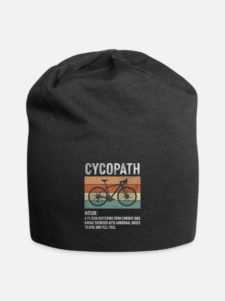 Cycopath Vintage Fahrradfahrer Fahrrad Geschenk - Jersey-Beanie - Schwarz