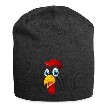 Lustiges Huhn Hühner Landwirt Hühner Besitzer - Jersey-Beanie - Anthrazit - Vorne