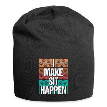 Dog School Training I make sit happen Dog Trainer - Jersey-Beanie - Schwarz - Vorne