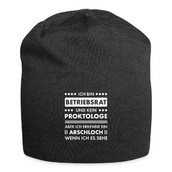 Betriebsrat Arbeitnehmer Vertreter Gewerkschaft - Jersey-Beanie - Anthrazit - Vorne