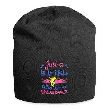 Breakdancer B-Girl qui aime le Break Dance - Bonnet en jersey - noir - Devant