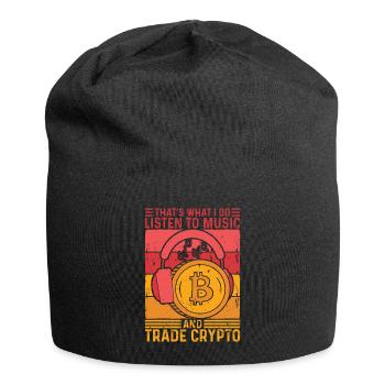 Musik und Handel Crypto Lifestyles Cryptocurrency - Jersey-Beanie - Schwarz - Vorne