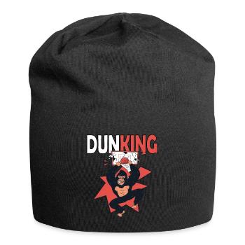 Basketball Dunking Gorilla Affe Korbleger - Jersey-Beanie - Schwarz - Vorne