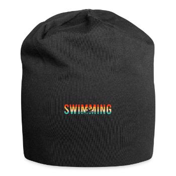 Swimming swimming retro - Jersey Beanie - black - Front