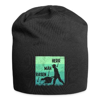 Rasen Mäh Herr Rasenmäher Rasen mähen Garten - Jersey-Beanie - Schwarz - Vorne