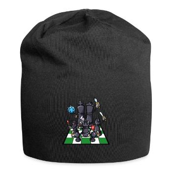 Chess Board Chess Pieces Fighter Chess - Jersey Beanie - black - Front