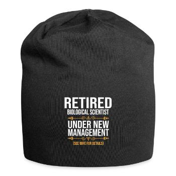 RETIRED BIOLOGICAL SCIENTIST UNDER NEW MANAGEMENT - Jersey-Beanie - Schwarz - Vorne