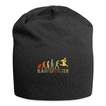 Abi 2022 Abitur bestanden Evolution retro Abitur - Jersey-Beanie - Schwarz - Vorne