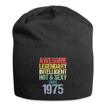 Geboren 1975 Jahrgang 1975 Geburtstag - Jersey-Beanie - Schwarz - Vorne