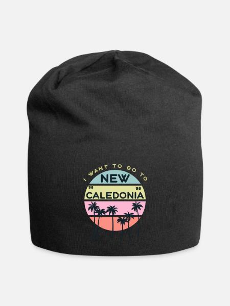 i want to go to New Caledonia - Bonnet en jersey - noir