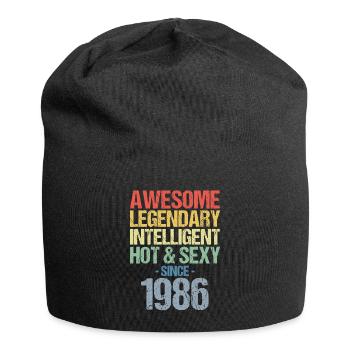 Born 1986 Born 1986 Birthday - Jersey Beanie - black - Front