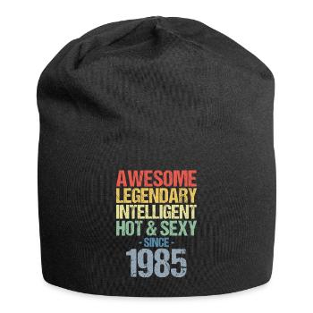 Geboren 1985 Jahrgang 1985 Geburtstag - Jersey-Beanie - Schwarz - Vorne