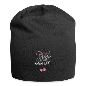 The girl and her Belgian Shepherd Belgian Malinois - Jersey-Beanie - Schwarz - Vorne