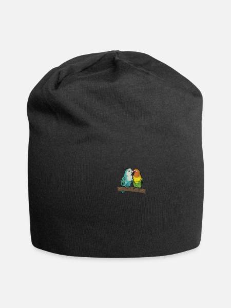 Rosenköpfchen I Unzertrennliche Motiv für - Jersey-Beanie - Schwarz