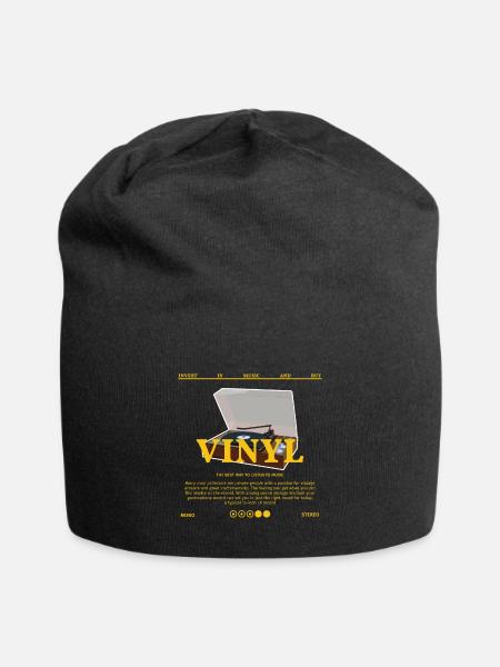 Vinyl Streetwear Fashion Music Record Lable - Jersey-Beanie - Schwarz