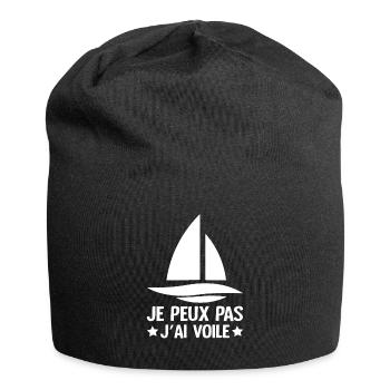 Je Peux Pas J'ai Voile - Bonnet en jersey - noir - Devant
