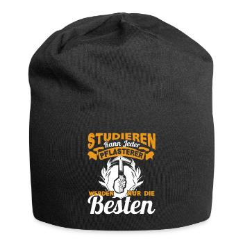Pflasterer Studieren kann jeder Steinleger werden - Jersey-Beanie - Schwarz - Vorne