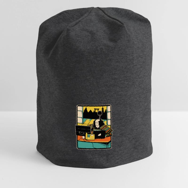Samurai Computer Nerd Programmierer IT Webdesigner Jersey-Beanie