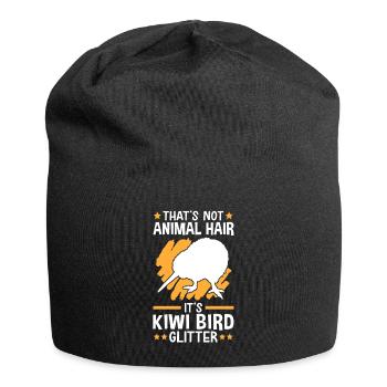 Kiwi Bird Glitter New Zealand Bird - Jersey Beanie - black - Front