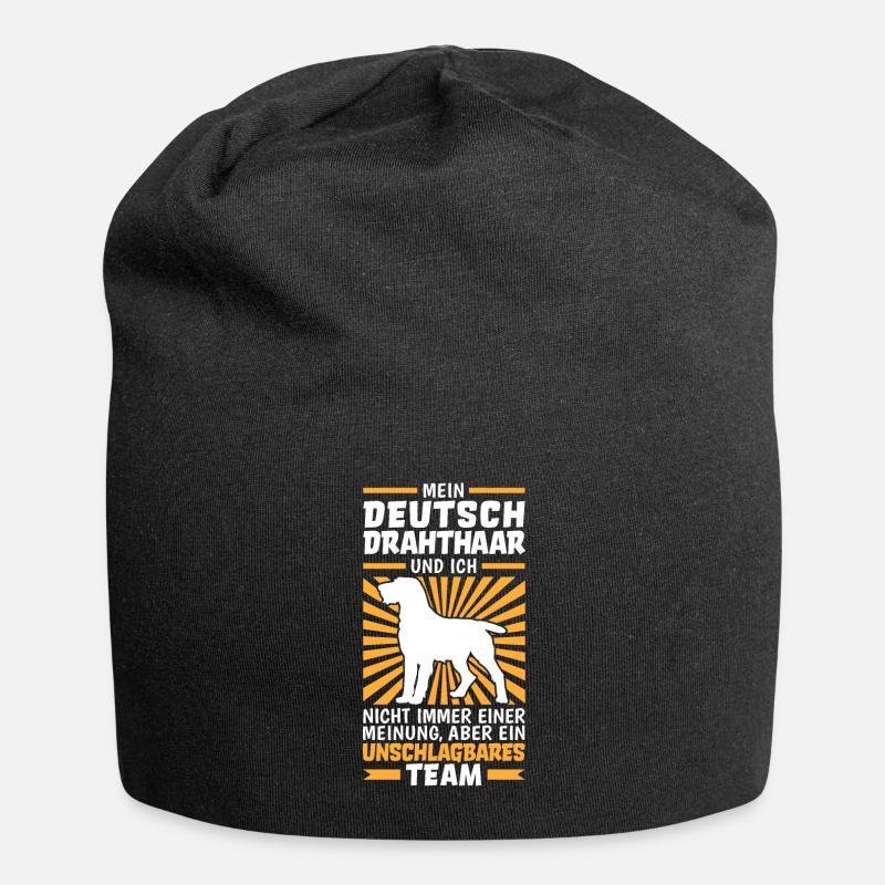Mein Deutsch Drahthaar und Ich sind unschlagbar - Jersey-Beanie - Schwarz