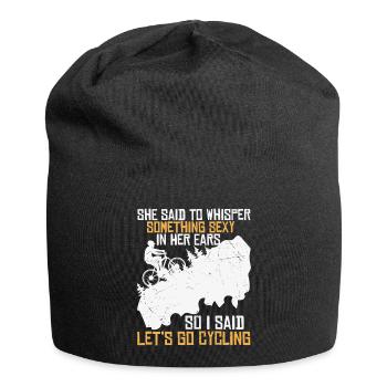Cycling flirt on the mountain - Jersey Beanie - black - Front
