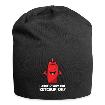 J’aime juste le ketchup, d’accord? Ketchup - Bonnet en jersey - noir - Devant