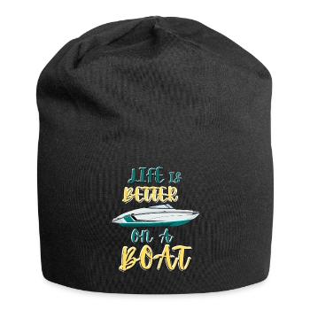 Boot Regatta . Motorboot Motoryacht . Yacht Segeln - Jersey-Beanie - Schwarz - Vorne