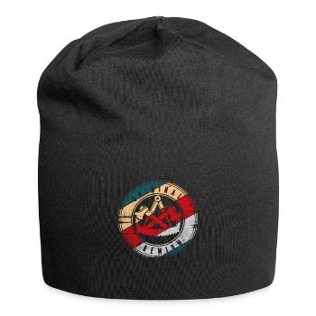 Zimmermann Symbol Zunft Wappen Motiv für Zimmerer - Jersey-Beanie - Schwarz - Vorne