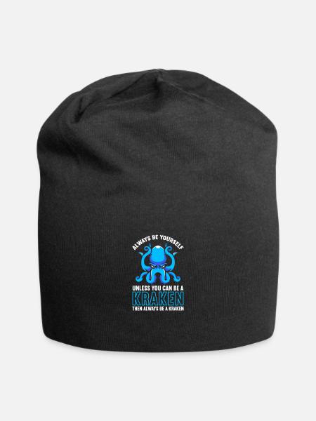 Krake - Jersey-Beanie - Schwarz