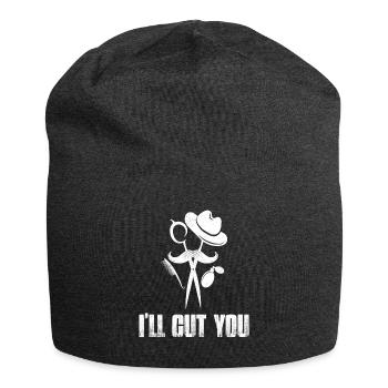 Je vais vous couper Barber Shop Coupe de cheveux - Bonnet en jersey - charbon - Devant