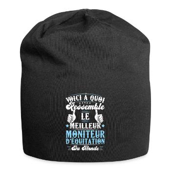 Le meilleur moniteur d'équitation du monde - Bonnet en jersey - noir - Devant