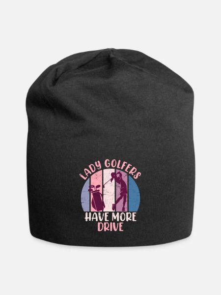Golferin hat mehr Drive Golf - Jersey-Beanie - Schwarz