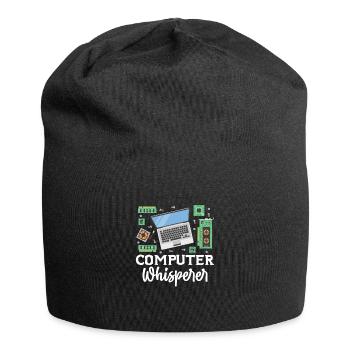 Ordinateur - Bonnet en jersey - noir - Devant