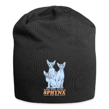 Sphynx Dad Cat Dad Cat Owner Gift - Jersey Beanie - black - Front