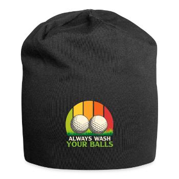 Lavez toujours vos balles Golfeurs masculins Golfeurs - Bonnet en jersey - noir - Devant