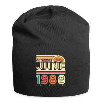 Salutations d’anniversaire 1988 Juin - Bonnet en jersey - noir - Devant