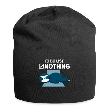 To do list nothing schlafendes Faultier - Jersey-Beanie - Schwarz - Vorne