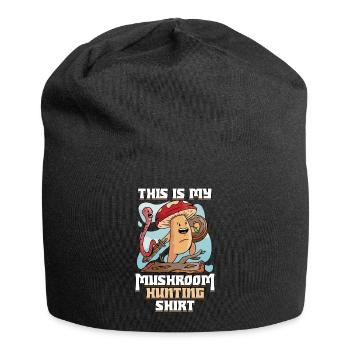 Mushroom Hunting Mushroom Gift - Jersey Beanie - black - Front