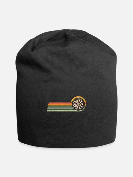 Dartspieler Vintage Dartscheiben game Darts - Jersey-Beanie - Schwarz