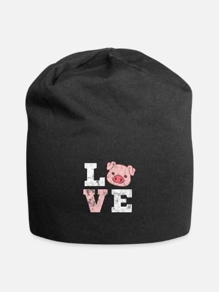 Cochon Cochon PorcLet Semer Des Cochons Cadeau - Bonnet en jersey - noir