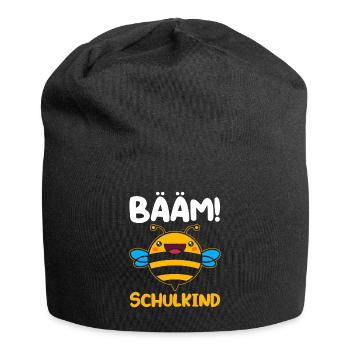 Biene Schulbeginn Schulanfänger Schulkind - Jersey-Beanie - Schwarz - Vorne
